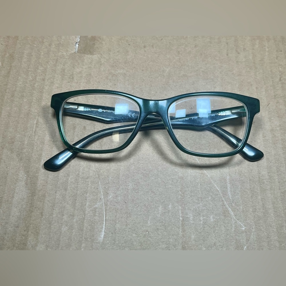 Vogue Black Frame with Green Tint Eyeglasses